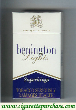 Benington Lights cigarettes superkings